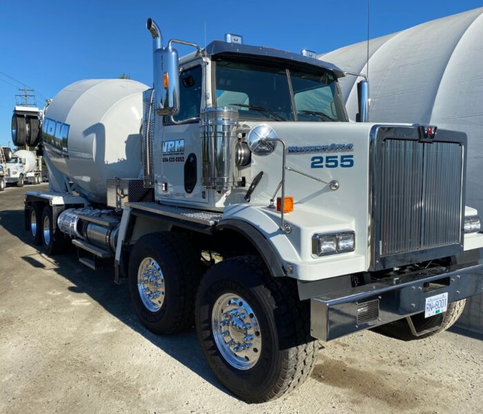 Heavy-duty mixer truck used by concrete companies Vancouver